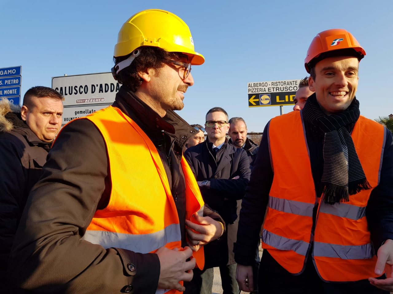 Ponte di Paderno: in corso la visita del ministro Toninelli FOTO e VIDEO