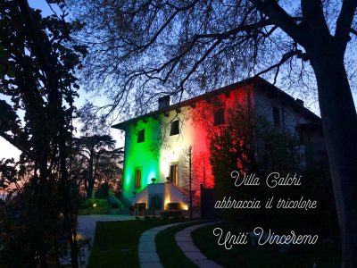 Villa Calchi si illumina del tricolore