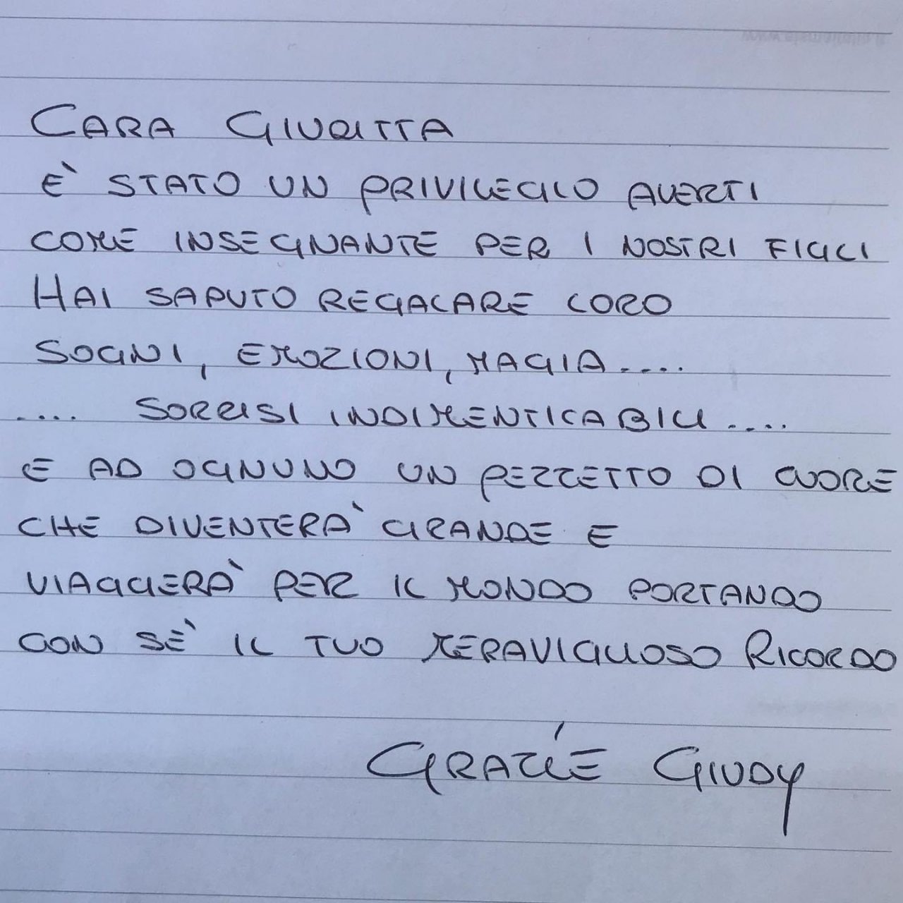 La mamma di un alunno ricorda la maestra scomparsa a soli 47 anni ...
