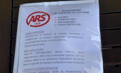 L'Ars Rovagnate dona 1000 mascherine all'Unione dei Comuni della Valletta