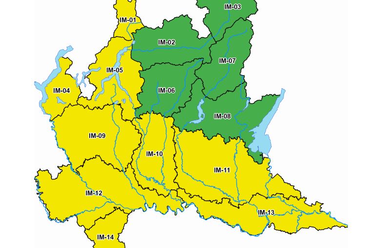 Allerta gialla per vento forte