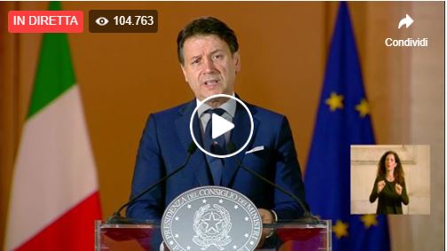 Tutte le novità ufficiali da lunedì IL PREMIER CONTE IN DIRETTA VIDEO
