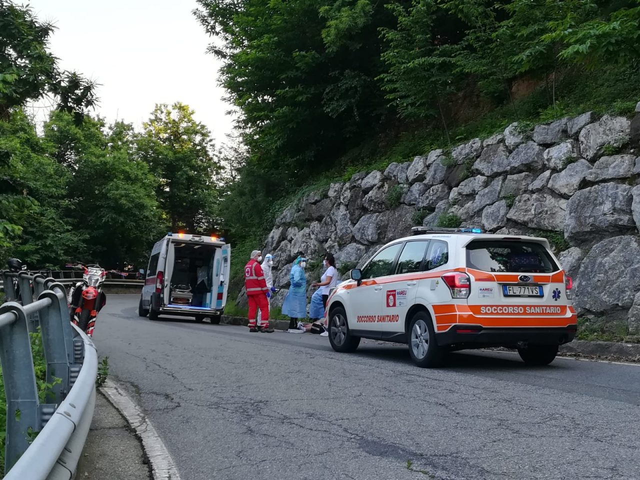 Si schianta con la moto da cross: paura per un 18enne FOTO