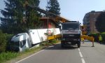 Camion ribaltato, bloccata la Provinciale