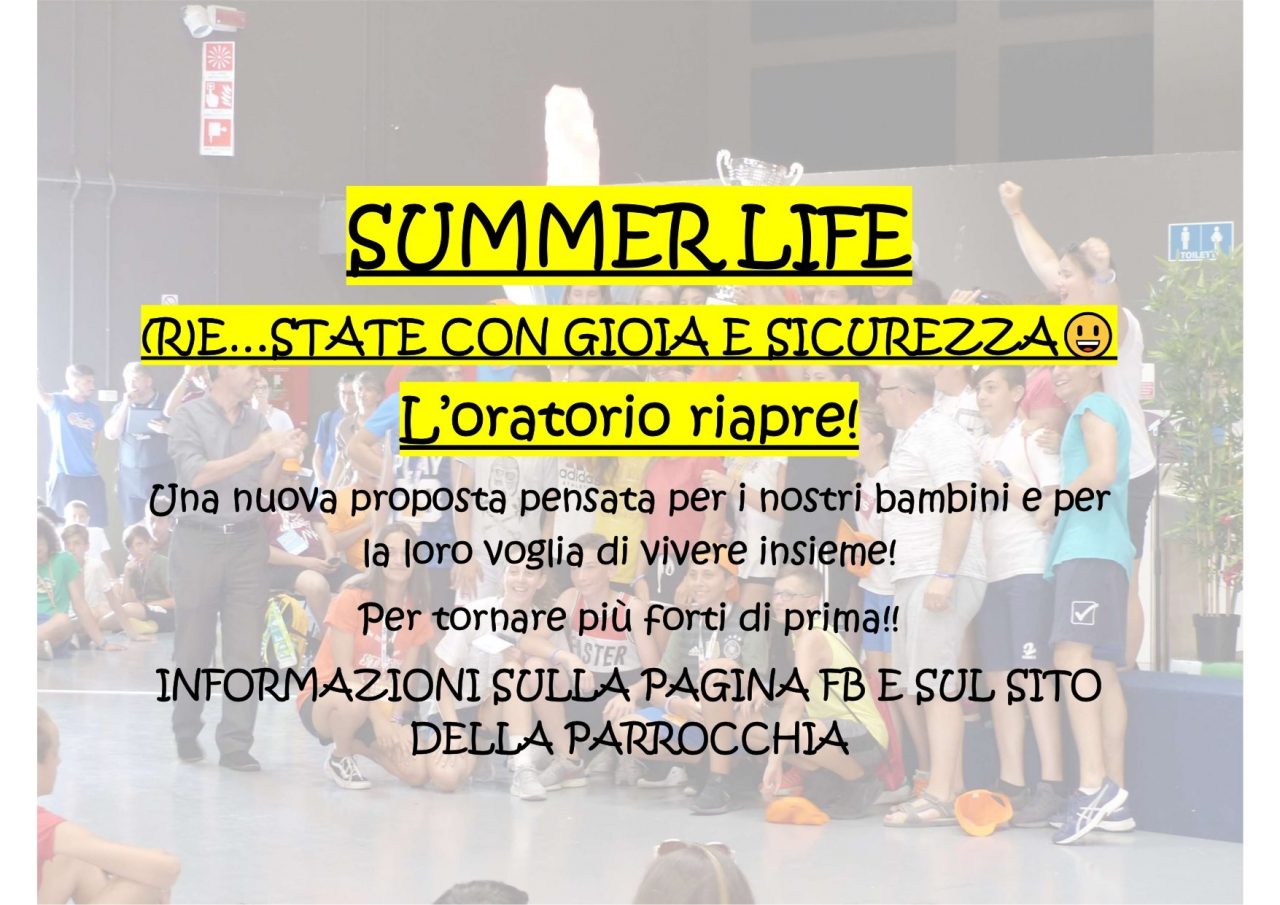 “Summer life”: la proposta estiva dell’oratorio di Cassago