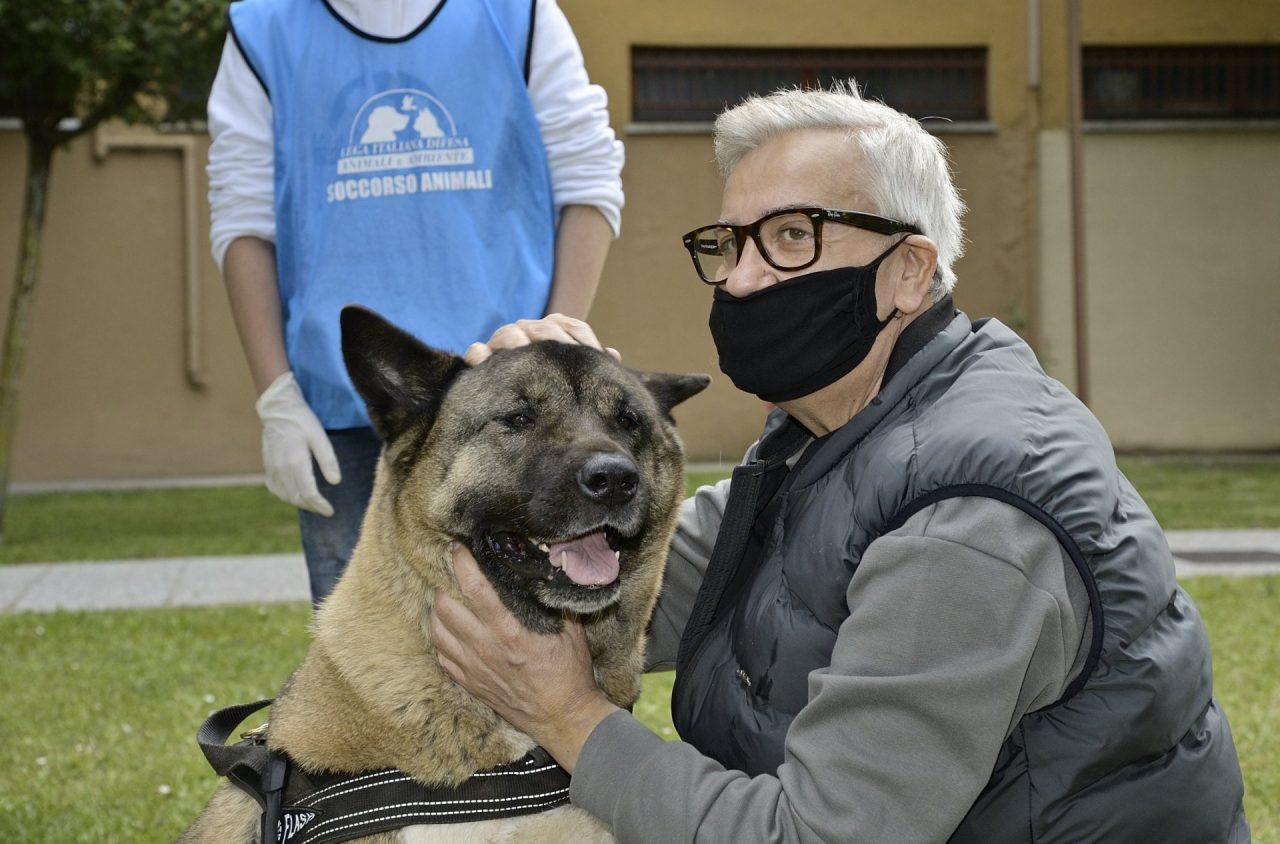 Colpito dal Covid si rifiutava di andare in ospedale per non separarsi dal cane. Ora sono di nuovo insieme VIDEO