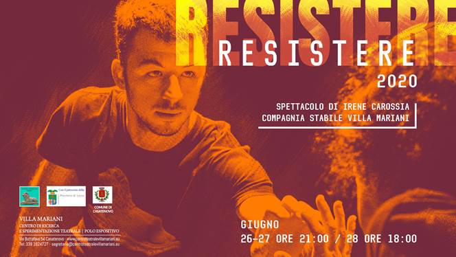 “Resistere 2020”, a Villa Mariani un’opera teatrale per riflettere con ironia sull’isolamento legato al Covid.
