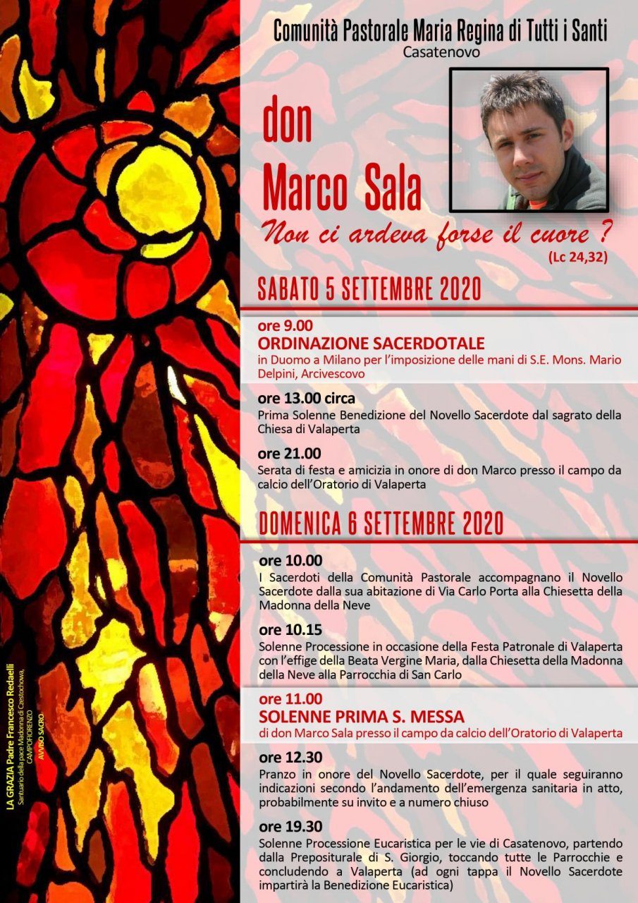 Marco Sala ordinato sacerdote in Duomo a Milano il mese prossimo