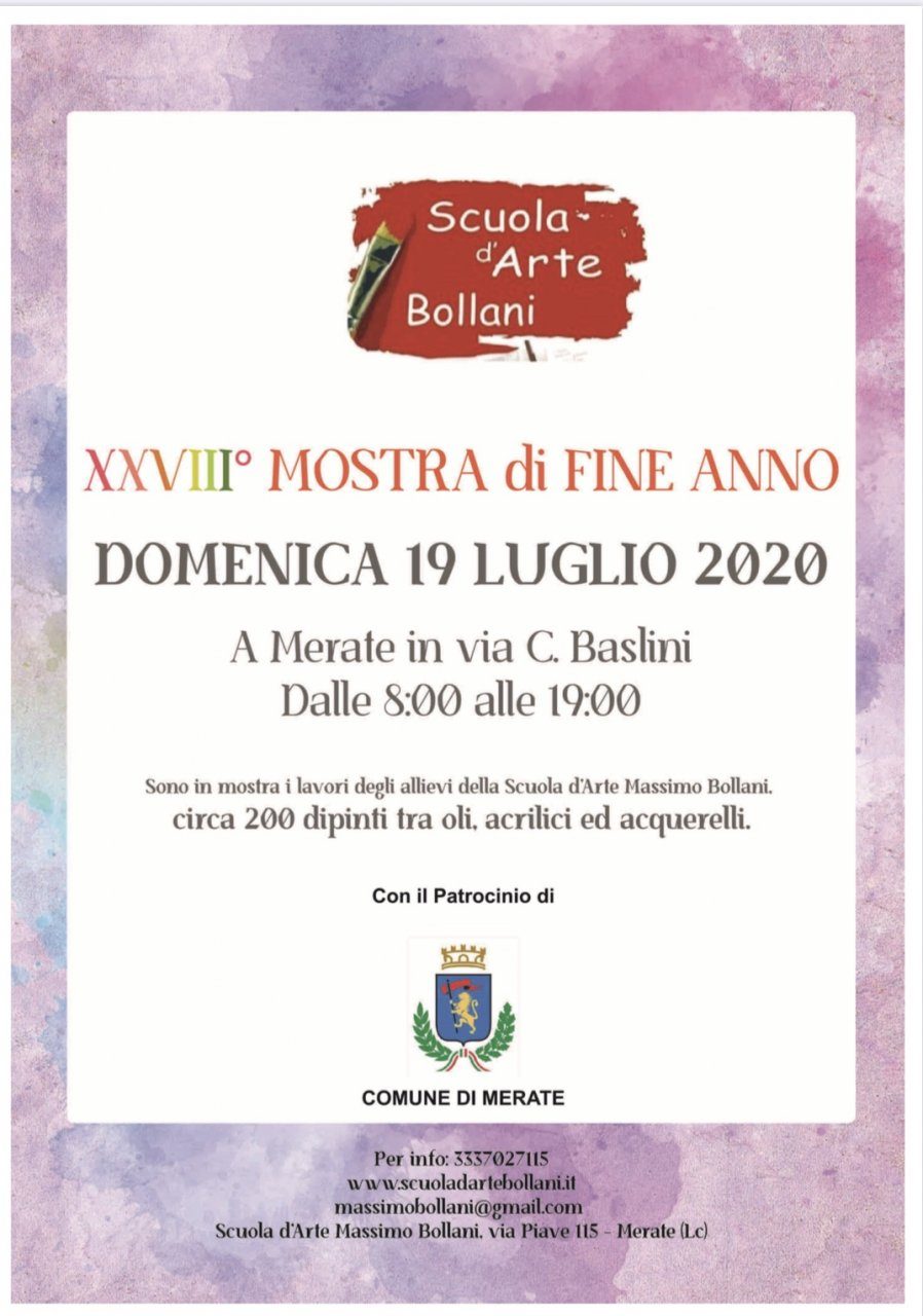 Mostra di fine anno della scuola d’arte Bollani