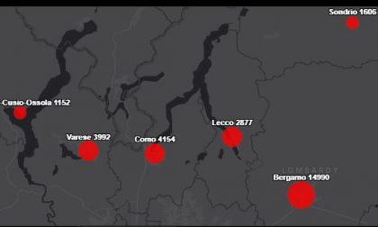 Coronavirus: ecco dove sono stati registrati gli ultimi aumenti nella nostra provincia