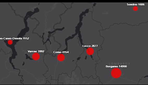 Coronavirus: ecco dove sono stati registrati gli ultimi aumenti nella nostra provincia