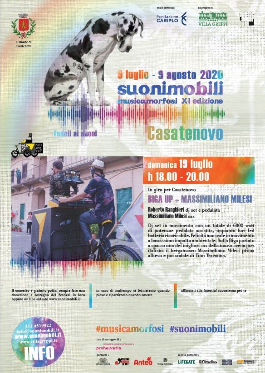 “Suoni Mobili”: un dj set a pedalata assistita a Casatenovo