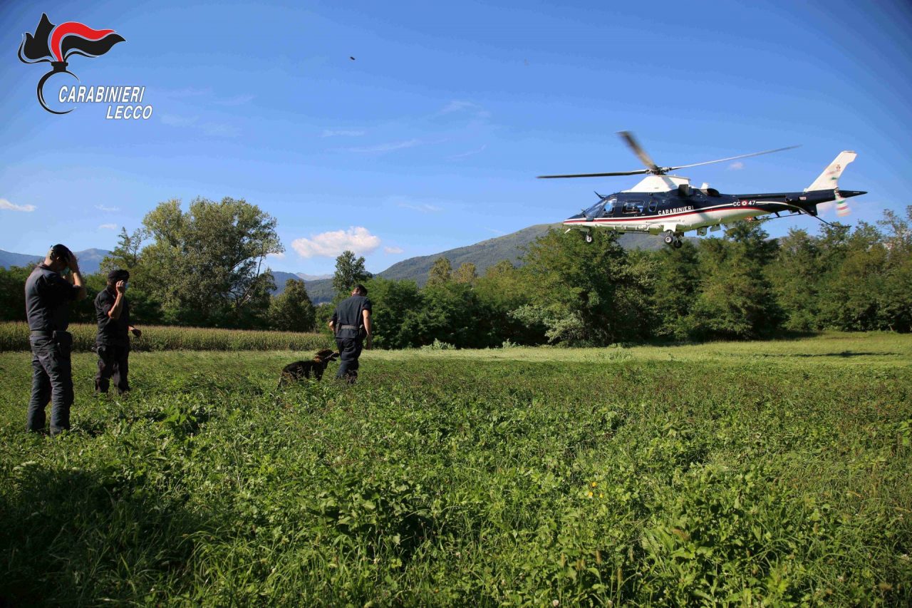 Maxi blitz contro lo spaccio: in azione anche l’elicottero  e i cani antidroga FOTO