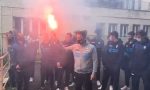 Derby Como-Lecco. I tifosi lecchesi danno la carica ai blucelesti FOTO E VIDEO