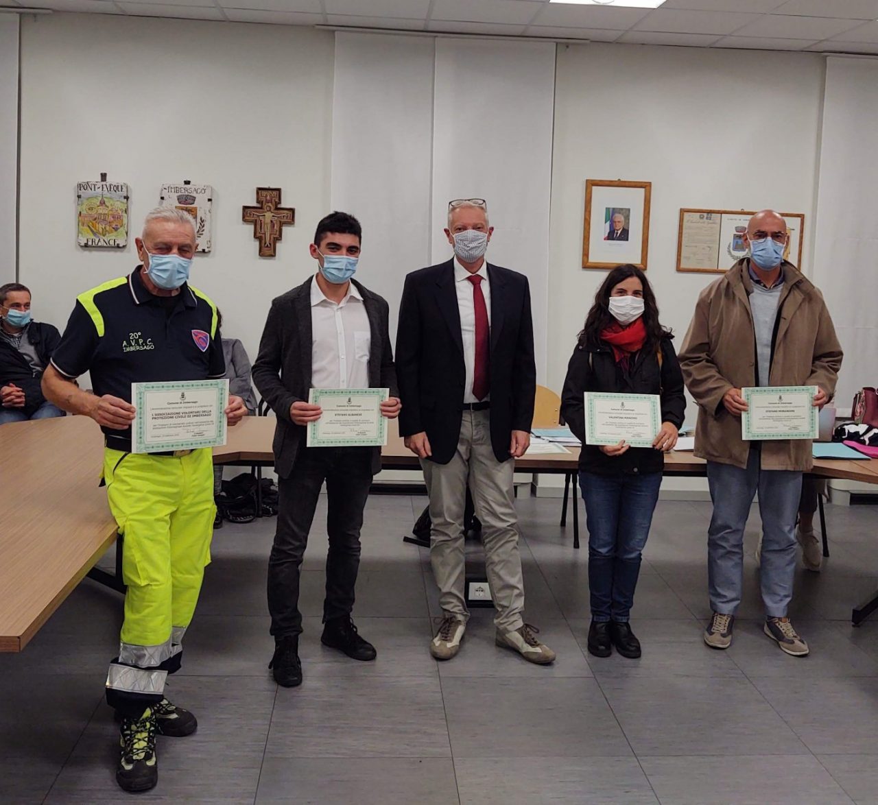 Volontari Covid premiati dal Consiglio comunale – FOTO