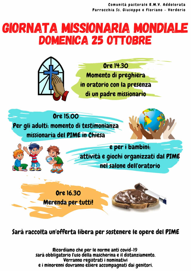 Giornata missionaria: un pomeriggio di festa a Verderio