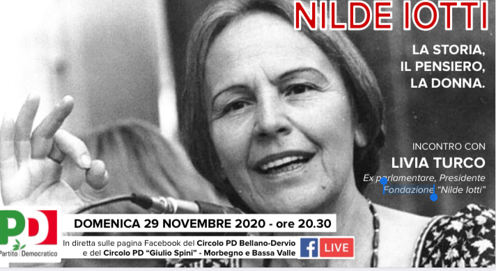 Una serata dedicata ad una indiscussa protagonista della politica italiana Nilde Iotti