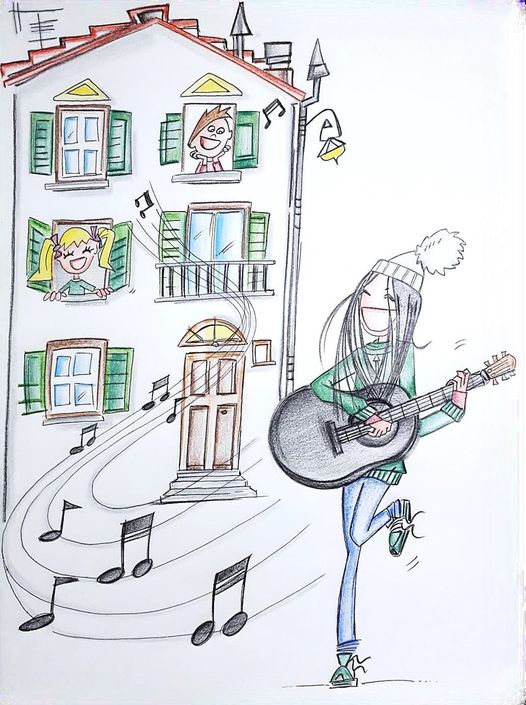 Bambini a casa e biblioteca chiusa, la volontaria passa per una… serenata