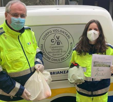 Dalla Protezione civile un dolce e un biglietto ai cittadini isolati per il Covid