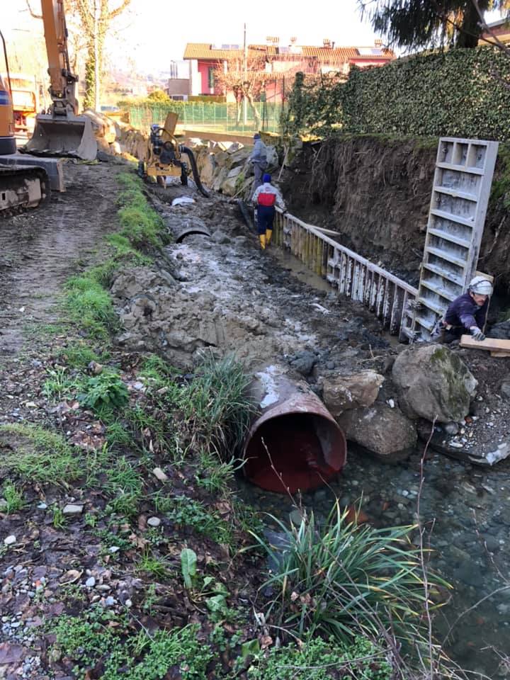Brivio: proseguono i lavori di allargamento dell’alveo del Bevera FOTO