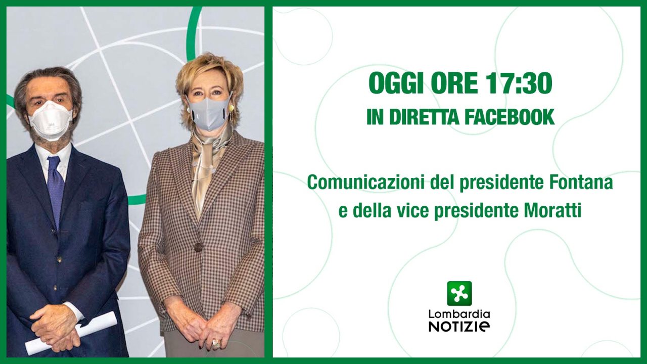 Regione: conferenza stampa con il presidente Fontana e la vicepresidente Moratti SEGUI LA DIRETTA