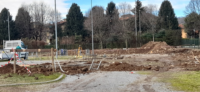 Foto avvio cantiere sede protezione civile Imbersago