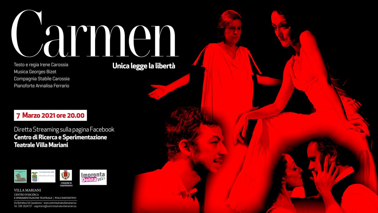 “Carmen”, un nuovo spettacolo in diretta streaming a Villa Mariani