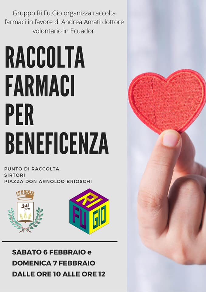 Sirtori: raccolta solidale di farmaci per l’Ecuador