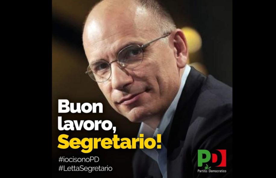 Maldini: “Buon lavoro al nuovo Segretario Letta e buon lavoro a tutte e tutti noi”