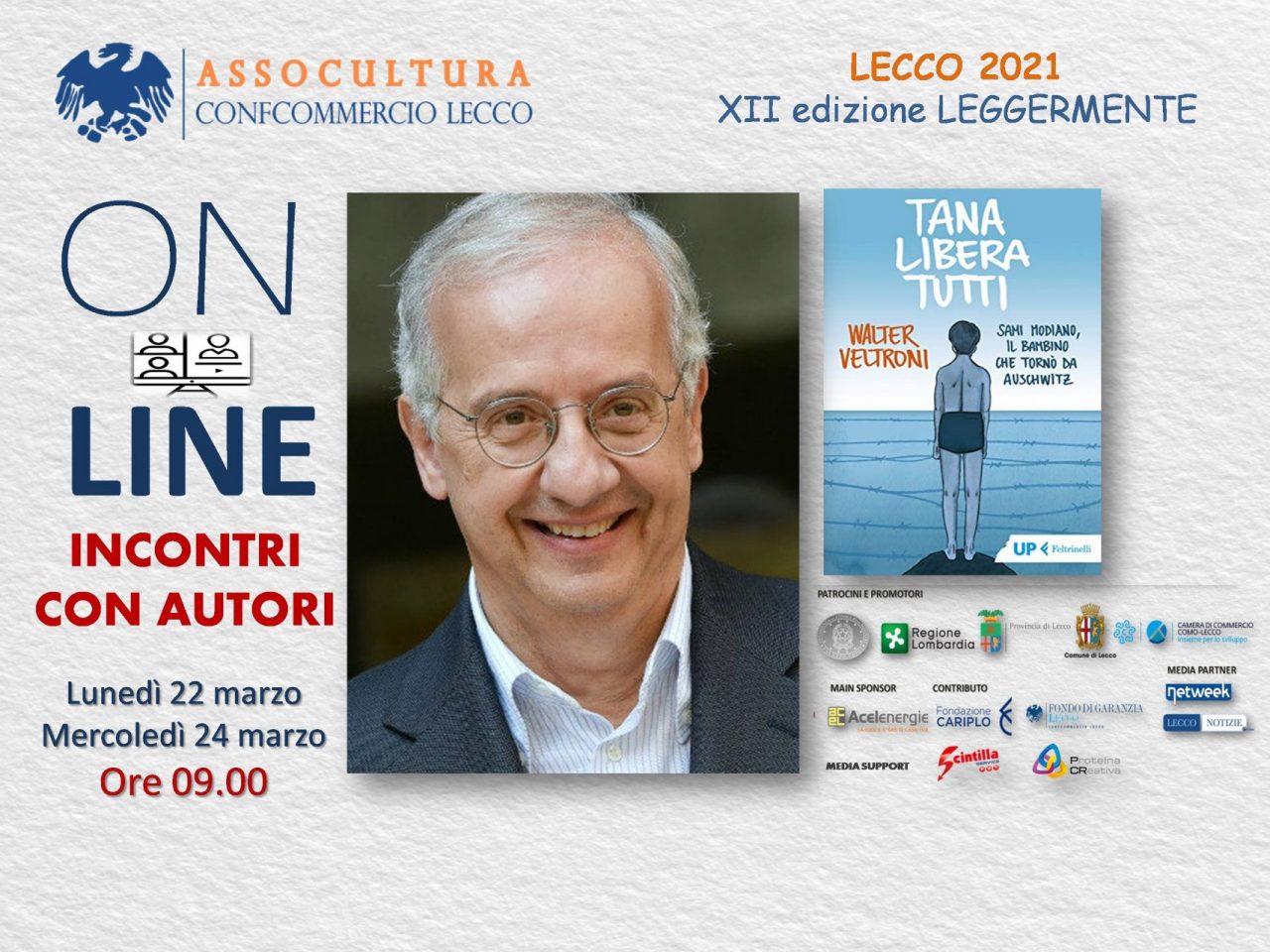 Domani parte Leggermente 2021 e lunedì appuntamenti da non perdere con Veltroni, Mazza e Sallusti