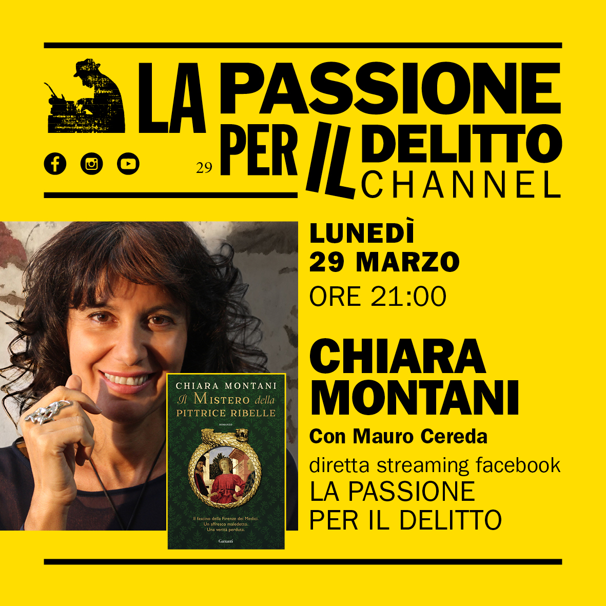 La Passione Per Il Delitto: ecco i prossimi incontri in streaming con gli autori