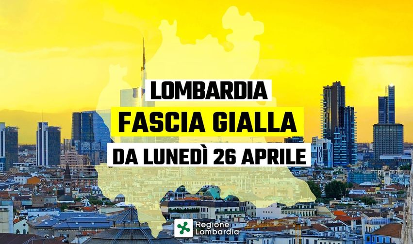 È ufficiale, da lunedì la Lombardia è in zona gialla: ecco cosa cambia