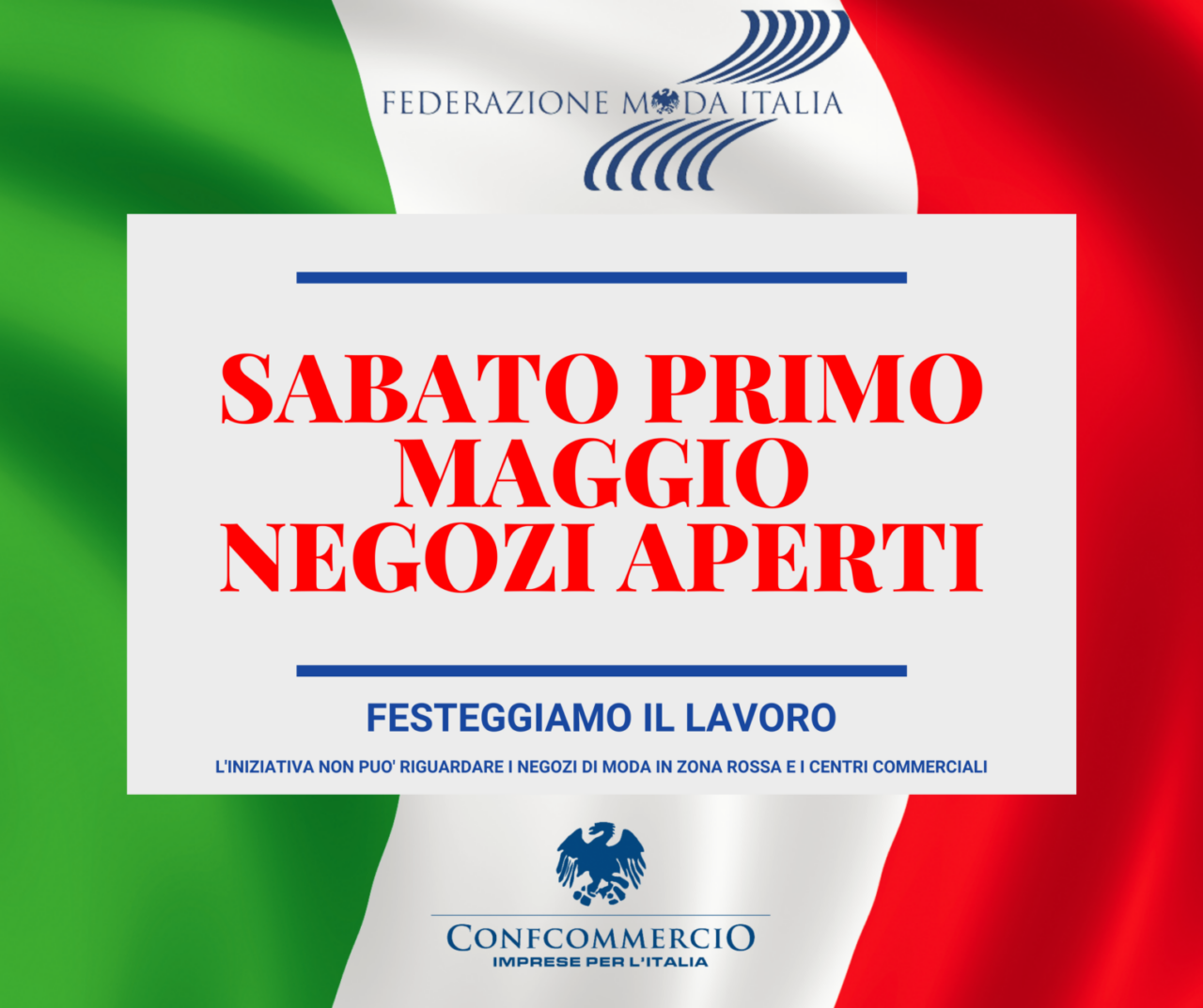 Federmoda Lecco: negozi aperti il Primo Maggio