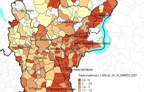 Covid: nella Bergamasca continua il decremento dei casi. I dati dei Comuni dell’Isola e della Valle San Martino