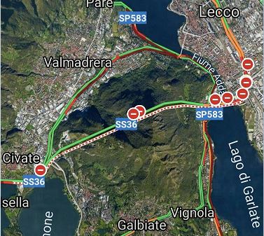 Chiuso il tunnel del Barro: traffico in tilt nel Lecchese