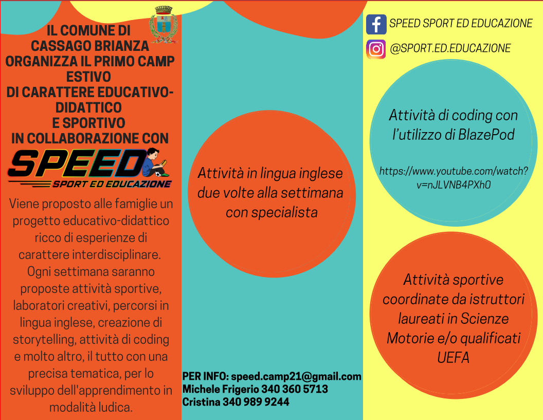 Cassago Brianza: in arrivo un nuovo camp estivo educativo-didattico