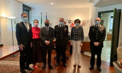 Il comandante interregionale dei Carabinieri Vincelli in visita al Prefetto di Lecco