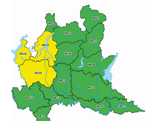 Allerta meteo per rischio idrogeologico nel Lecchese