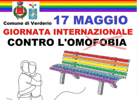 Verderio: una panchina arcobaleno contro l’omofobia