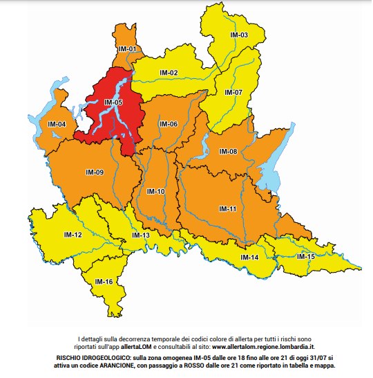 Allerta maltempo: codice rosso da stasera fino a domani mattina