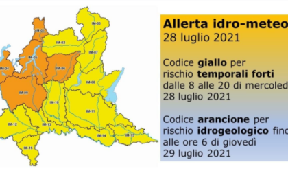 Allerta rischio idrogeologico e temporali forti fino a domani