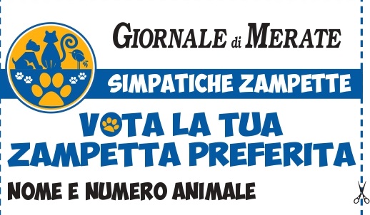 Simpatiche Zampette, sul Giornale di Merate il nuovo coupon per votare gli amici a quattro zampe