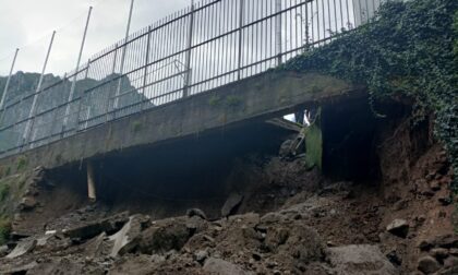 Maltempo: crolla un muraglione a Lecco, bomba d'acqua sulla Bergamasca