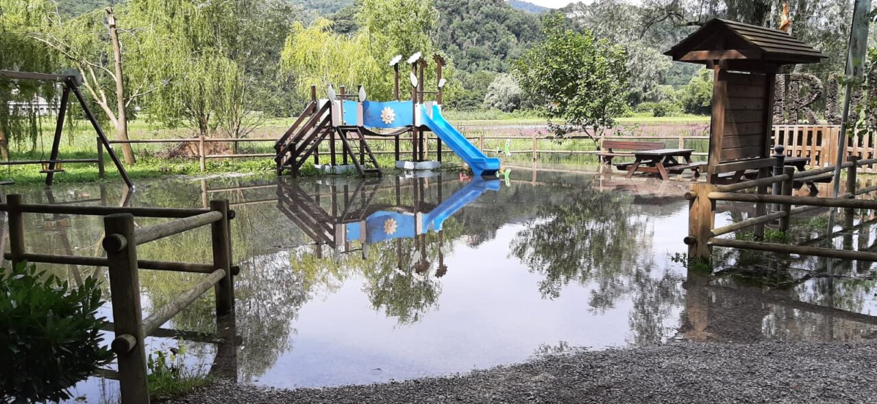 Esondato il fiume Adda ad Airuno