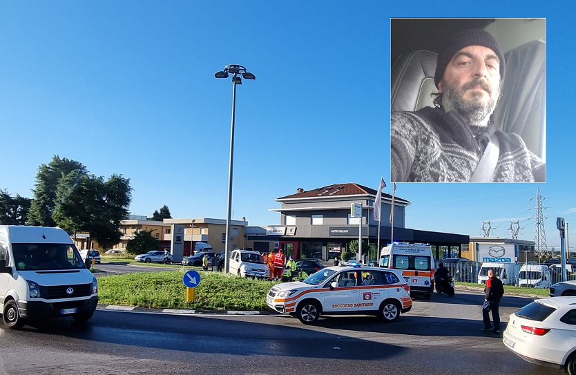 Auto sulla rotonda, malore fatale per Ezio Sala,  50 anni
