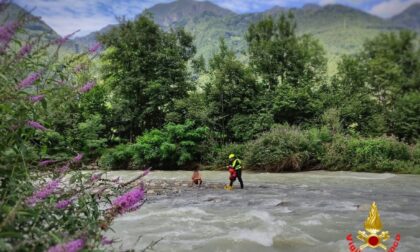 Ragazzino in balia del torrente Pioverna in piena salvato dai Vigili del Fuoco