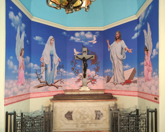 Una grande opera del pittore Gerry Scaccabarozzi a Fara Gera d’Adda