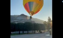 Il video della mongolfiera contro il Tempio Voltiano e abbatte una scultura