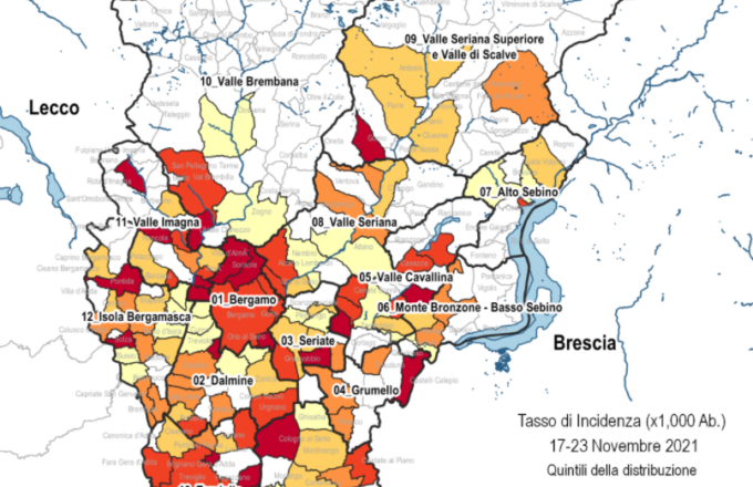 Cresce ancora l’incidenza in Bergamasca: i casi nell’Isola e in Valle San Martino