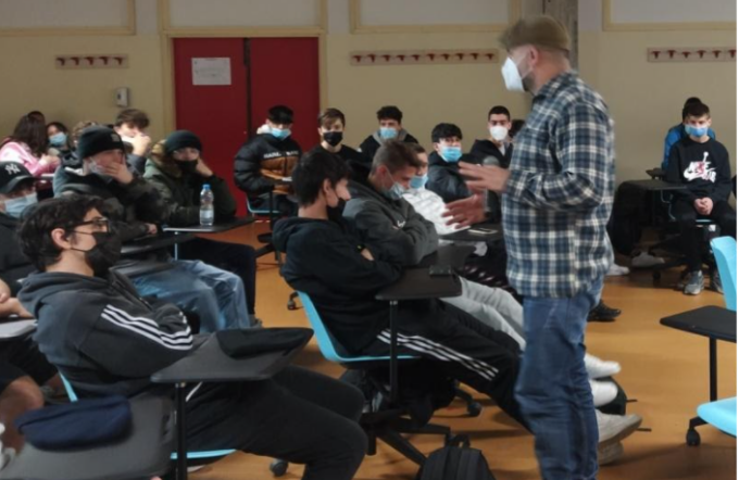 Emozionante incontro tra i ragazzi del Fiocchi e Davide Cerullo